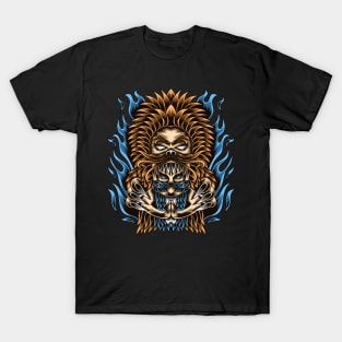 Artwork Illustration Humans With Lion T-Shirt